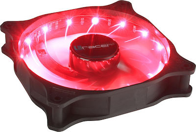 Tracer Fan Led 12cm Red Case Fan 120mm (1400rpm / 44cfm) με Κόκκινο Φωτισμό