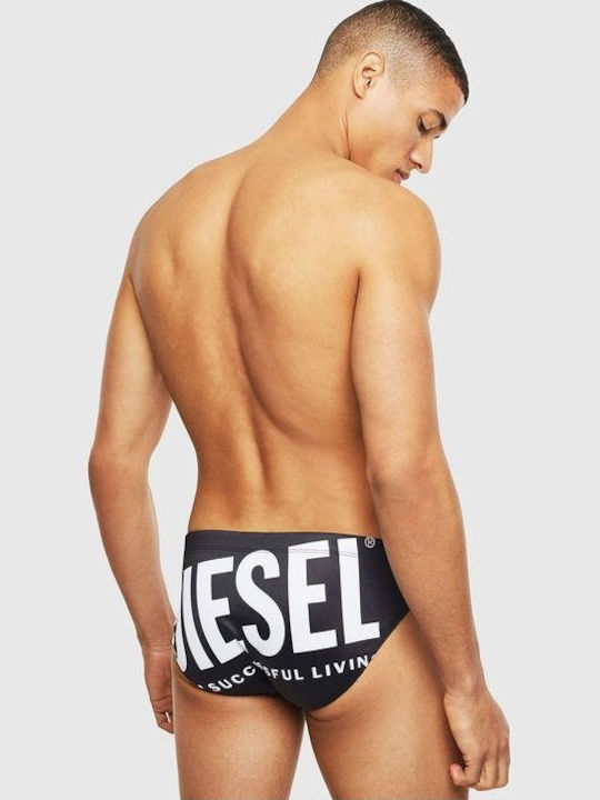 Diesel BMBR-Jack Herren Badebekleidung Slip Schwarz