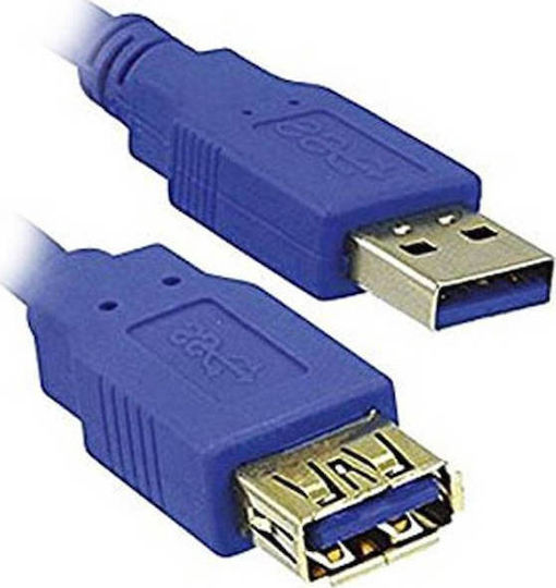MediaRange 1.8m USB 3.0 Cable A-Male to A-Female Blue (MRCS151)