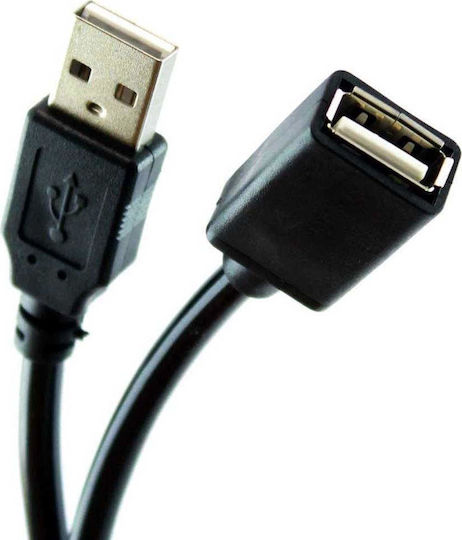 USB 2.0 Cablu USB-A - USB-A female Negru 5m 18031