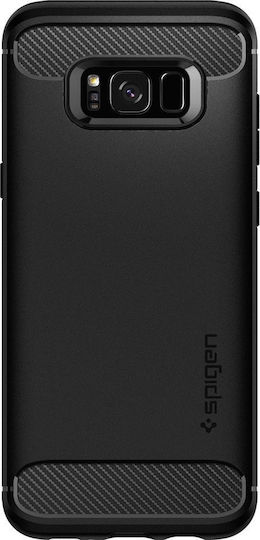 Spigen Rugged Armor Umschlag Rückseite Silikon Schwarz (Galaxy S8+)