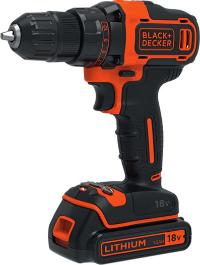 Black & Decker Mașină de găurit Baterie 18V 1x1.5Ah