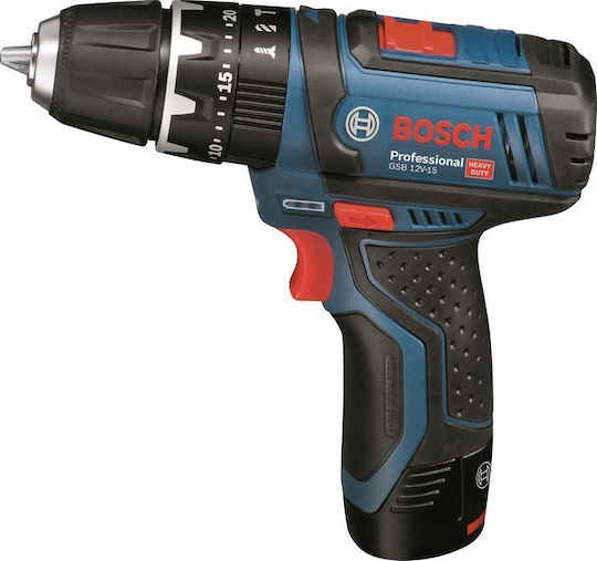 Bosch GSB 12V-15 Percussive Drill Driver Battery 12V 2x2Ah