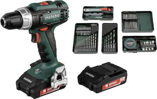 Metabo BS 18 L Set Δραπανοκατσάβιδο Μπαταρίας 18V 2x2Ah