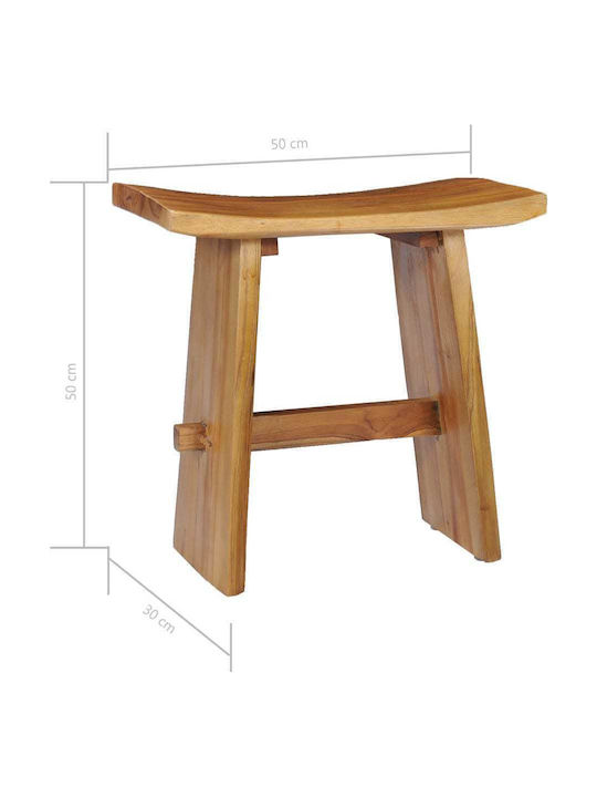 Wooden Garden Stool Outdoor 50x30x50cm
