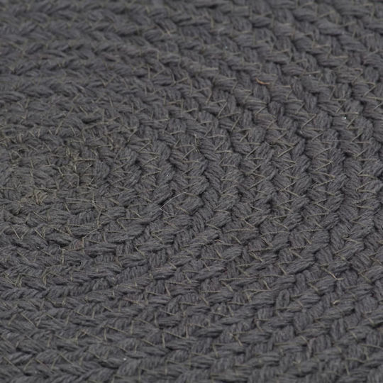 vidaXL Round Fabric Placemats Dark Grey 38cm 6pcs