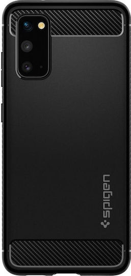 Spigen Rugged Armor Back Cover Σιλικόνης 2mm Μαύρο (Galaxy S20)