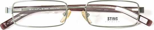 Sting Herren Metall Brillengestell Silber 4617 689