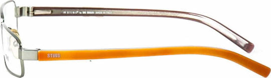 Sting Herren Metall Brillengestell Silber 4617 689