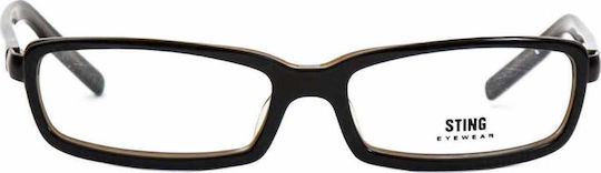 Sting Damen Acetat Brillengestell Schwarz 6280 6N2