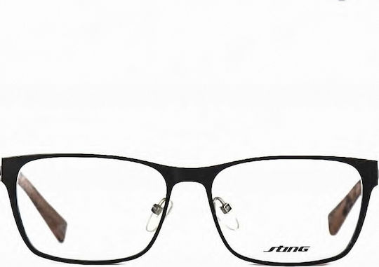 Sting Metal Eyeglass Frame Black 4885 0W01