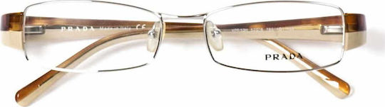 Prada Women's Silver Prescription Eyeglass Frame 53H 78S101