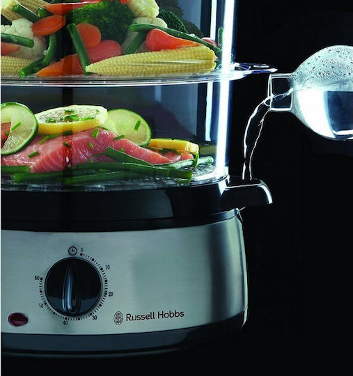 Russell Hobbs Cook At Home Ατμομάγειρας με 3 Επίπεδα Μαγειρέματος 9lt