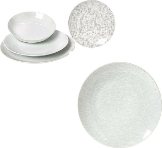 Cryspo Trio Fashion Geschirrset aus Porzellan Weiß 20Stück