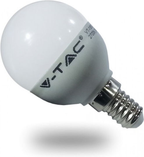 V-TAC VT-1880 LED Bulb 5.5W 80mm for Socket E14 and Shape P45 Warm White 470lm