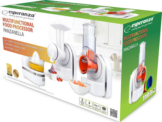 Esperanza Κόφτης Λαχανικών / Φρούτων 150W Λευκός