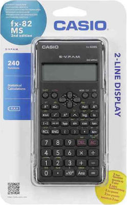 Casio Αριθμομηχανή Επιστημονική FX-82MS 2nd Edition 12 Ψηφίων σε Μαύρο Χρώμα