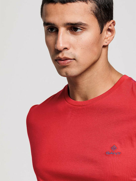 Gant Herren T-Shirt Kurzarm Rot