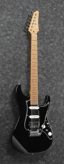 Ibanez AZ2204B Prestige Set Elektrische Gitarre Stratocaster mit HSS Tonabnehmerkonfiguration Schwarz mit Tasche