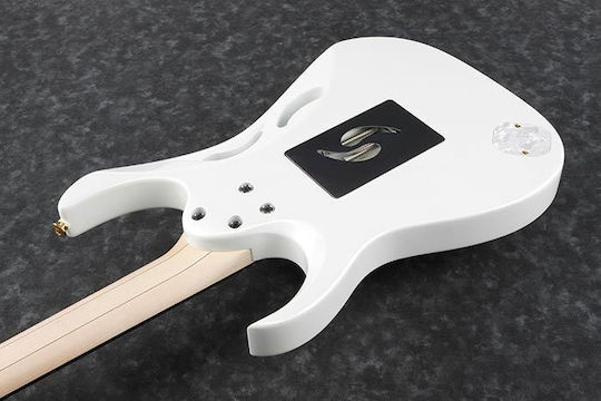 Ibanez PIA3761 Set Elektrische Gitarre Stratocaster mit HSH Tonabnehmerkonfiguration Weiß mit Tasche