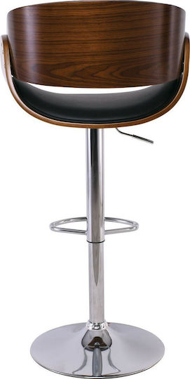 Joy Bar Stool with Backrest & Adjustable Height Black 58x57x83-113 cm EM105,1