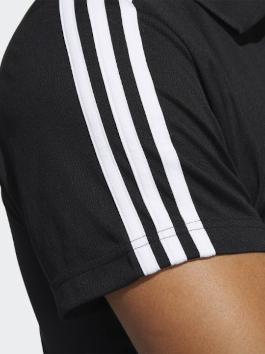 Designed 2 Move Aeroready Polo Αθλητική Μπλούζα Κοντομάνικη Μαύρη