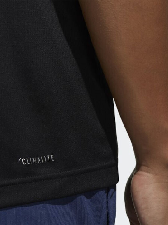 Designed 2 Move Aeroready Polo Αθλητική Μπλούζα Κοντομάνικη Μαύρη