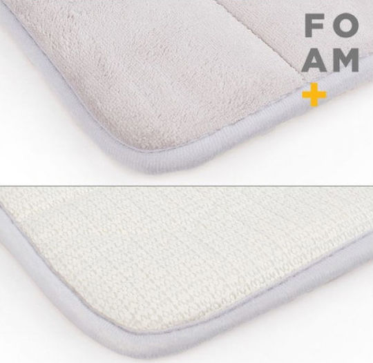 InnovaGoods Antiderapant Covoraș de Baie Spumă de memorie V0101048 Ecru 40x60buc