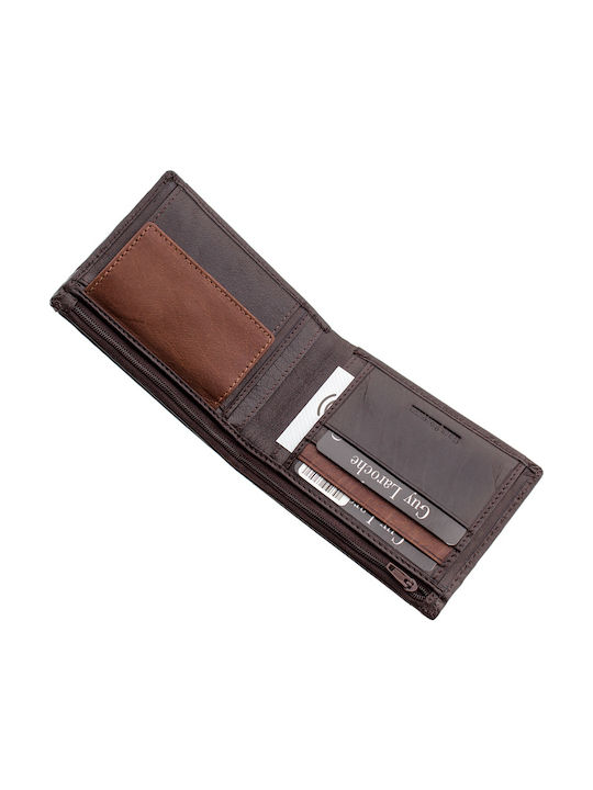 Guy Laroche 63803 Men's Leather Wallet with RFID Brown