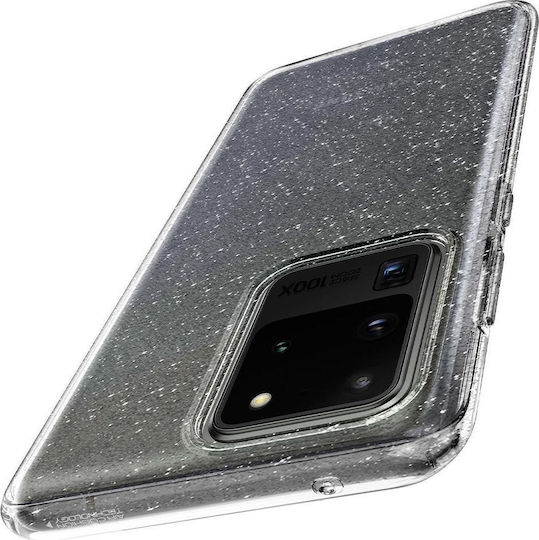 Spigen Liquid Crystal Glitter Umschlag Rückseite Silikon Transparent (Galaxy S20 Ultra)