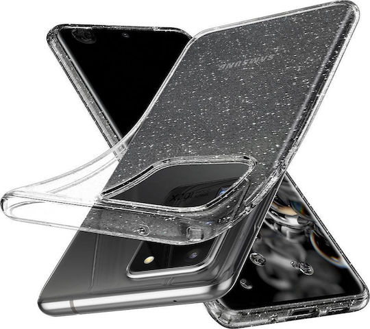 Spigen Liquid Crystal Glitter Umschlag Rückseite Silikon Transparent (Galaxy S20 Ultra)
