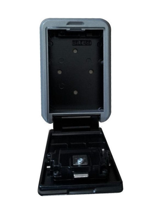 Artekko Wall-Mounted Combination Key Holder Metallic with Combination Dial 8.5x3.8x12.5cm