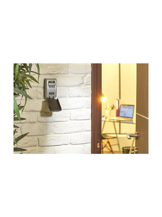 Master Lock Wall-mounted Combination Key Holder Metallic with Combination Dial 7.2x5.2x12.6cm