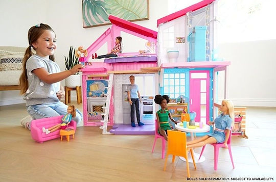 Barbie "Ονειρεμένο Σπίτι Στο Μαλιμπού" Πλαστικό Κουκλόσπιτο