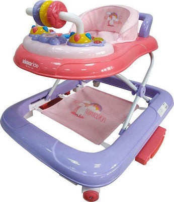 Kikka Boo Unicorn Baby Walker with Music for 6+ Months Purple