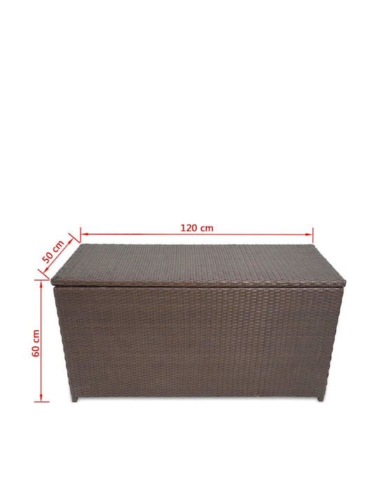 vidaXL Outdoor Storage Box Brown L120xW50xH60cm