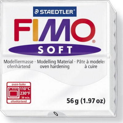 Staedtler Fimo Soft White Πολυμερικός Πηλός 57gr