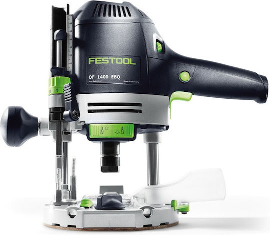 Festool OF 1400 EBQ-Plus Plunge Router cu Reglaj de Viteză și cu Sistem de Aspirație