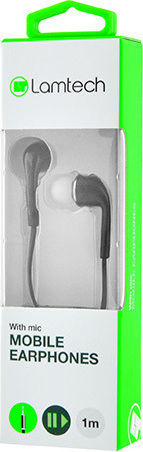 Lamtech Mobile Earphones Безжични Стерео с жак 3.5mm Черен