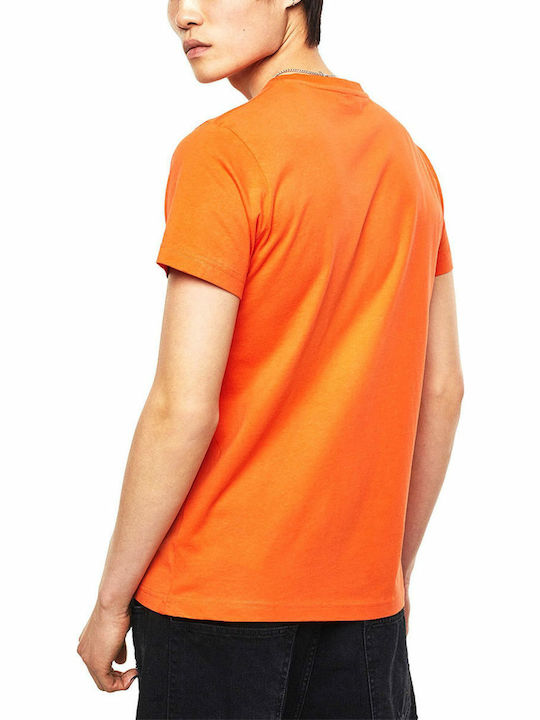 Diesel T-Diego-S1 Herren T-Shirt Kurzarm Orange