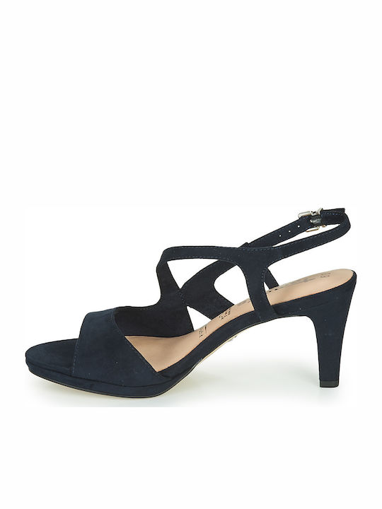 Suede Sandals Navy Blue
