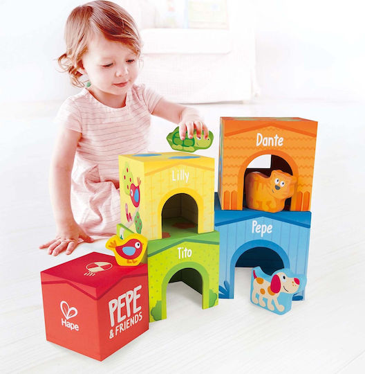 Hape Activity Cube Cubes Tower The Friends of Pepe for 18++ Months