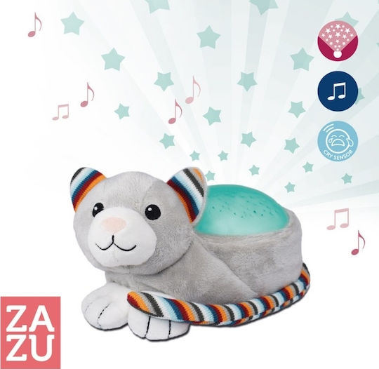 Zazu Sleep Toy Kiki Γατούλα Projector made of Fabric with White Noise and Cry Sensor for 0++ Months