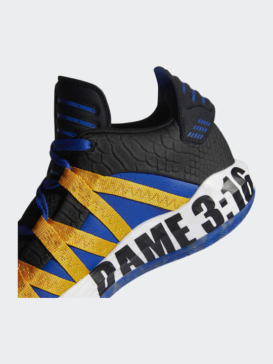 Dame 6 Χαμηλά Μπασκετικά Παπούτσια Core Black / Gold Metallic / Royal Blue