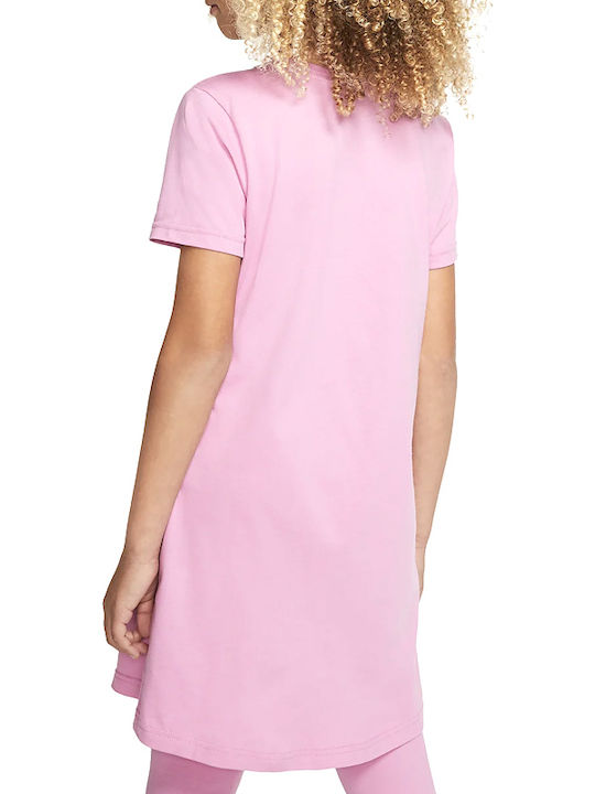 Nike Παιδικό Φόρεμα Κοντομάνικο Ροζ