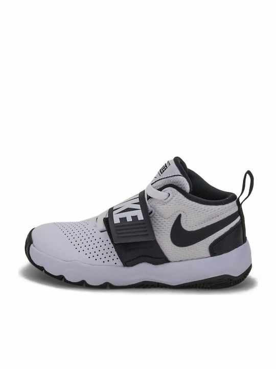 Hustle Team Hustle D 8 Ps Kinder Sportschuhe Basketball mit Bügel- und Schleifenverschluss White / Black