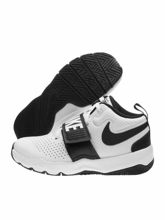 Hustle Team Hustle D 8 Ps Kinder Sportschuhe Basketball mit Bügel- und Schleifenverschluss White / Black