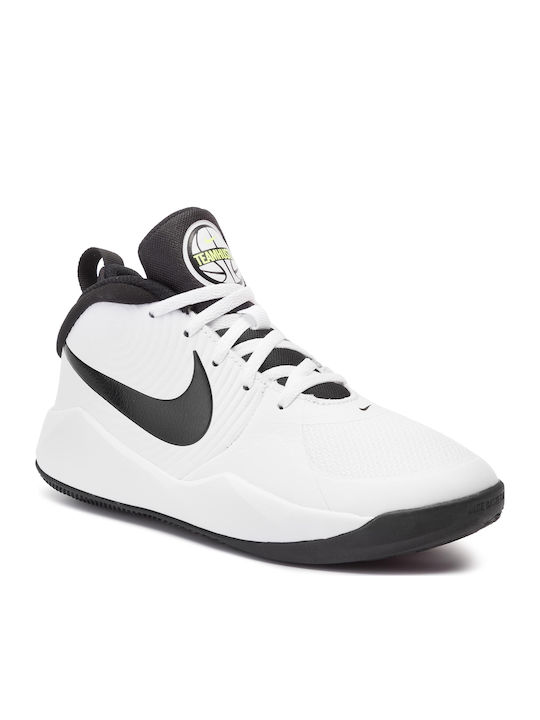 Hustle Team Hustle Kids Sports Shoes Basketball with Laces White / Black / Volt