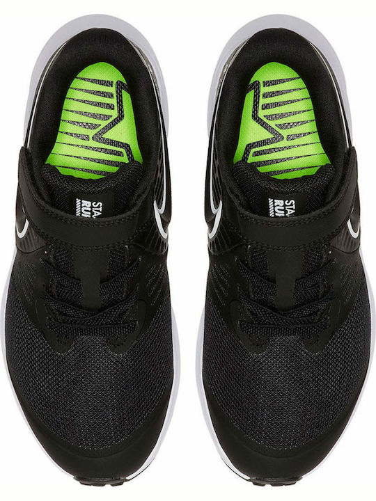 Stern Läufer Star Runner 2 Kinder Sportschuhe Laufen mit Bügel- und Schleifenverschluss Black / White / Volt