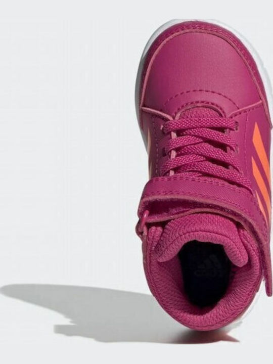 Altasport Mid Kinder Sneakers Hoch mit Klettverschluss Real Magenta / Hi Res Coral / Cloud White